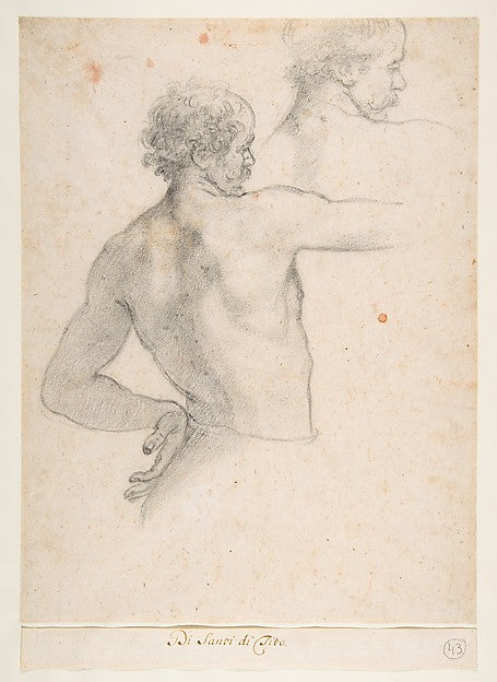 Two Studies of a Man c1575-Santi di Tito,16x12"(A3)Poster