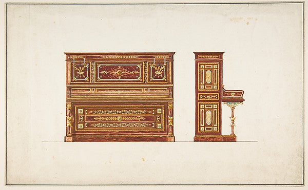 Design for a Piano 19th cent-Anonymous, French, 19th cent, Poster Print