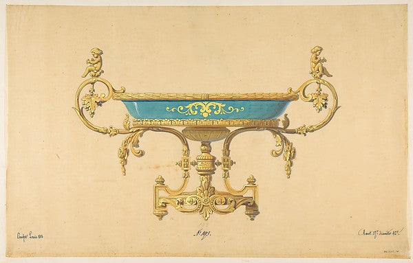Design for a Compotier 19th cent-Anonymous,French,19th cent, Poster Print Wall Art