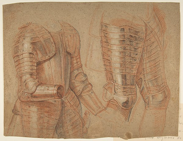 Studies of Armor 17th cent-Anonymous, French, 17th cent,16x12"(A3)Poster
