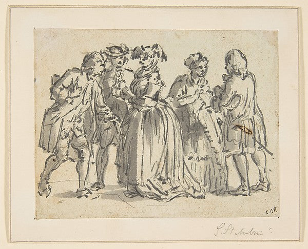 Figures 18th cent-Anonymous, French, 18th cent, Poster Print Wall Art