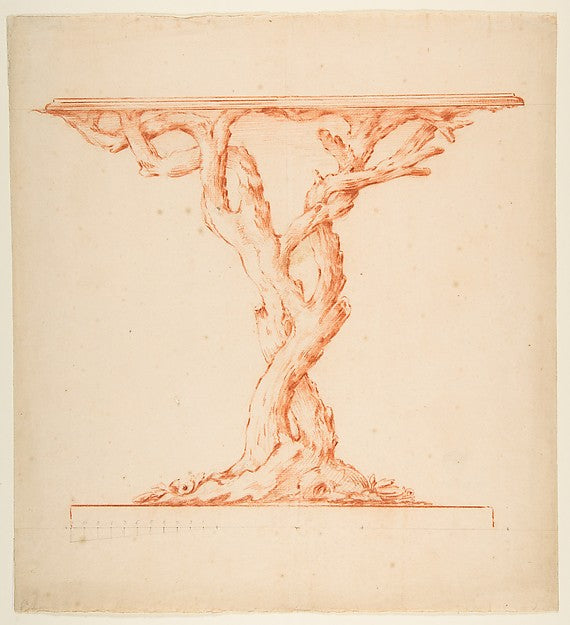 Design for a Console Table c1760–70-Anonymous, French, 18th ce,16x12"(A3)Poster