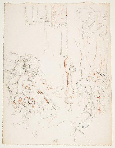 Lucy Hessel in the Bedroom c1917-Édouard Vuillard , Poster Print Wall Art
