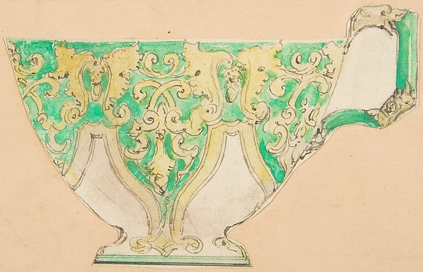 Design for a tea cup 19th cent-Anonymous, French, 19th cent, Poster Print