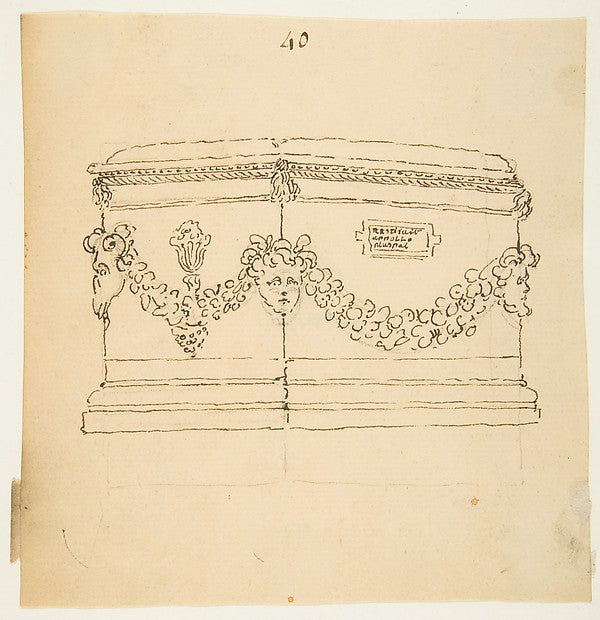 Design for a Funerary Monument 18th cent-Attributed to Anonymo, Poster Print