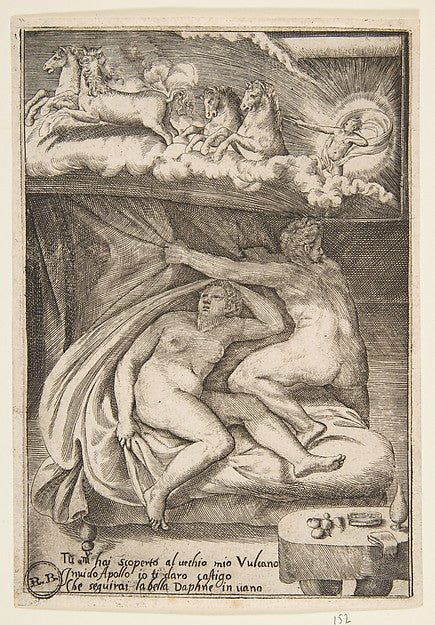 Venus and Mars discovered by Apollo from 'The Loves of the Go,16x12"(A3)Poster