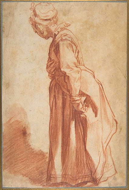 Standing Woman Looking to Left Background 1596–98-Francesco Va, Poster Print Wall Art