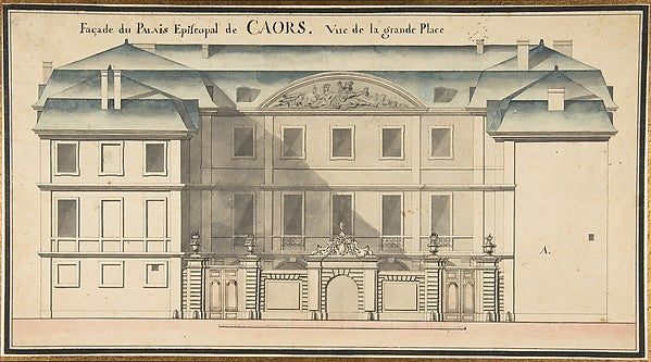 Elevation for the Episcopal Palace at Cahors France mid-18th, Poster Print