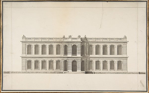 Elevation of a House 18th cent-Anonymous,French,18th cent, Poster Print