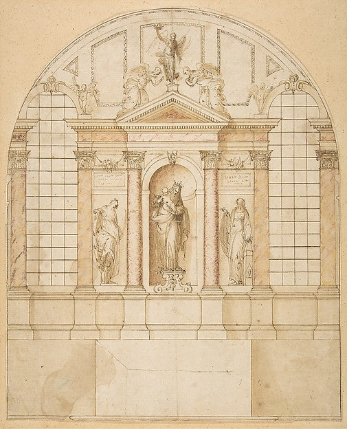 Design for an Altarpiece late 17th–early 18th cent-Anonymous,,16x12"(A3)Poster