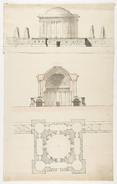 Architectural Drawing n.d.-Attributed to Nicolas François Barb, Poster Print