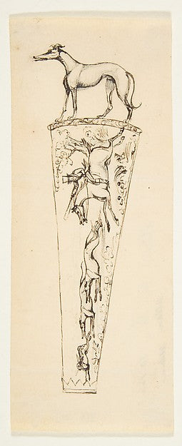 Design for a Vessel with Hunting Scenes 19th cent-Anonymous, F, Poster Print