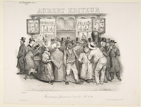 The Publisher Aubert 1831-Charles-Joseph Traviès,After Charl, Poster Print Wall Art