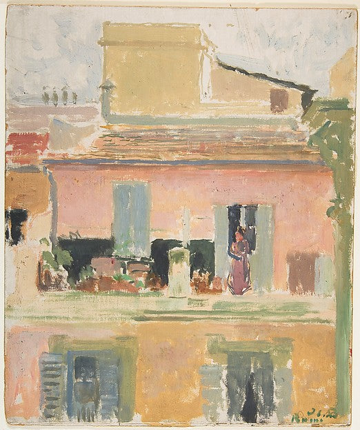 Terrace of a Building in Rome 1913-Jacques-Émile Blanche,16x12"(A3)Poster