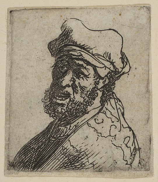 Man Crying Out Three-Quarters Left: Bust c1629-Rembrandt , Poster Print