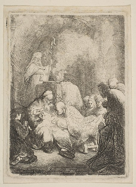 The Circumcision: Small Plate c1630-Rembrandt , Poster Print