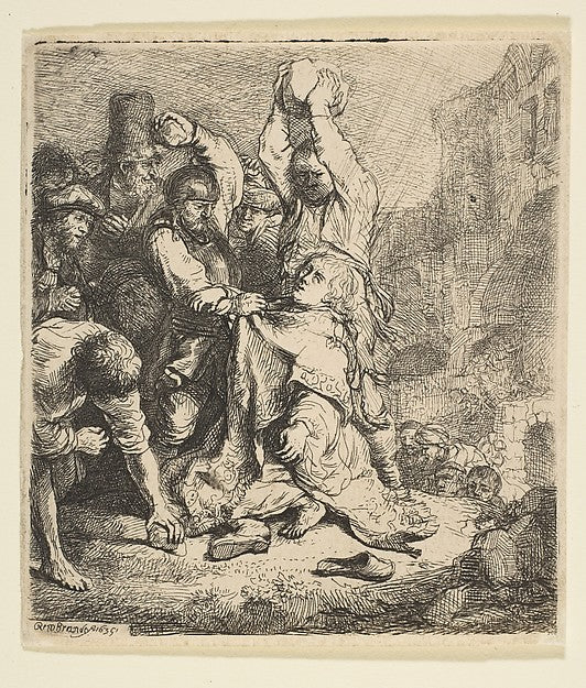 The Stoning of St. Stephen 1635-Rembrandt , Poster Print