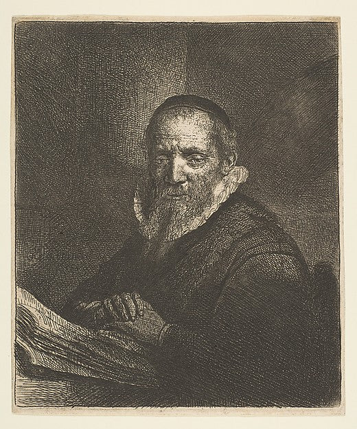 Jan Cornelis Sylvius 1633-Rembrandt ,16x12"(A3)Poster