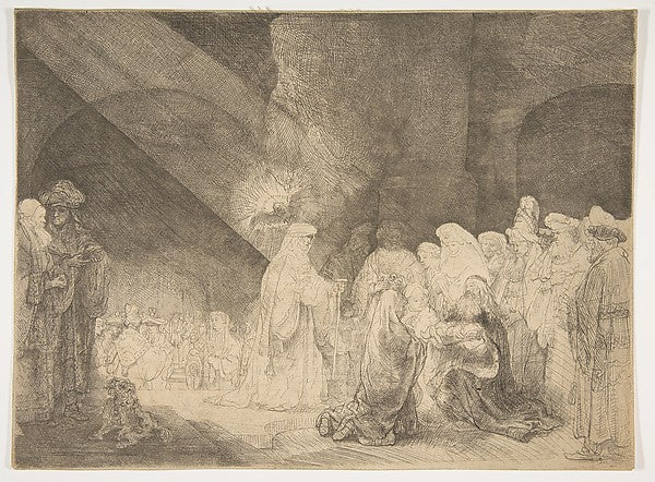 The Presentation in the Temple: Oblong Plate-Rembrandt , Poster Print