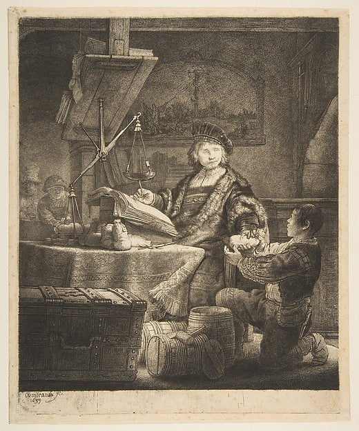 Jan Uytenbogaert 1639-Rembrandt , Poster Print