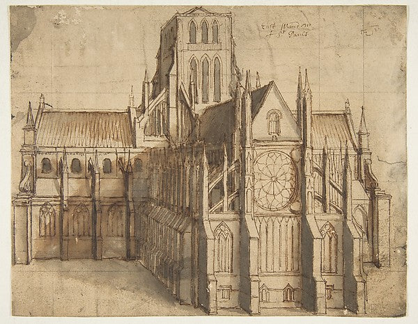 Old St. Paul's Cathedral London seen from the East 1656–58-W, Poster Print Wall Art
