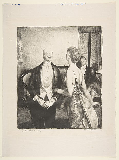 The Parlor Critic 1921-George Bellows , Poster Print Wall Art