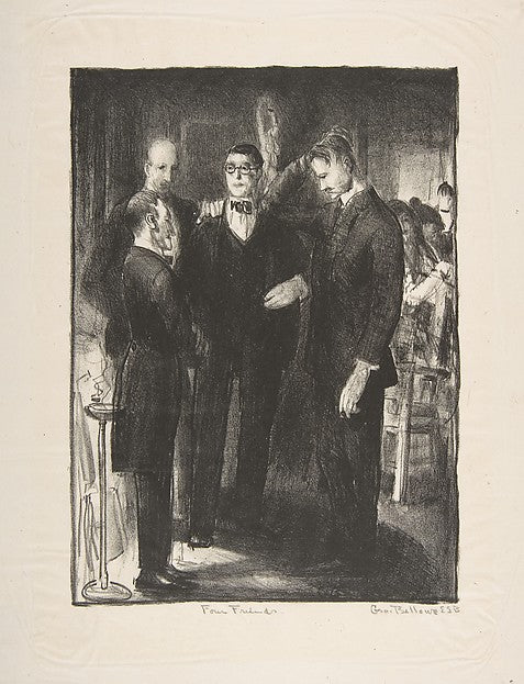 Four Friends First State 1921-George Bellows , Poster Print Wall Art