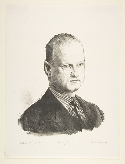 Study of B.P. 1923-George Bellows , Poster Print Wall Art