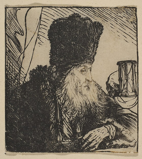 Philosopher with an Hourglass 1620–74-Jan Lievens , Poster Print
