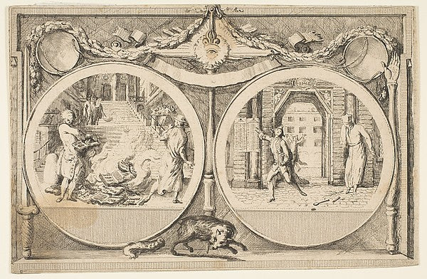 The Expulsion of the Jesuits 1761-Gabriel de Saint-Aubin,16x12"(A3)Poster