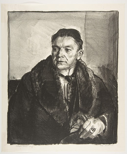 Portrait of Robert Aitken First Stone 1921-George Bellows , Poster Print Wall Art