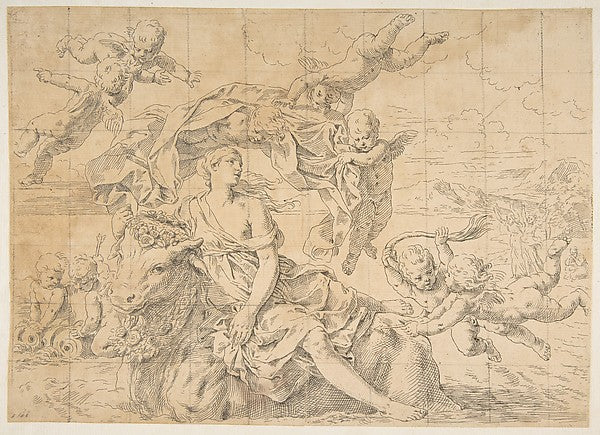 Rape of Europa c1636-Simone Cantarini, Poster Print Wall Art