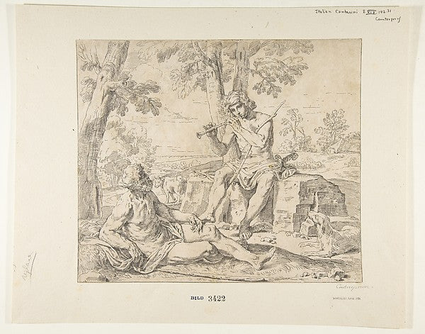 Mercury and Argus ca.1630–1648-Simone Cantarini, Poster Print Wall Art