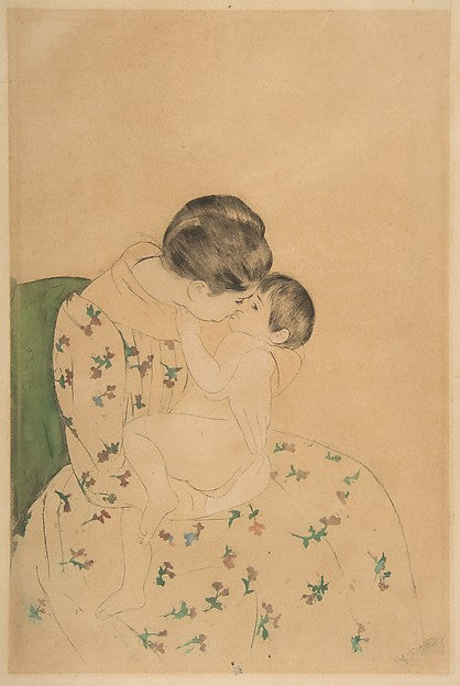 Mother's Kiss c1891-Mary Cassatt, Poster Print Wall Art