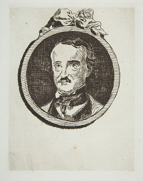 Portrait of Edgar Allan Poe 1876-Édouard Manet,16x12"(A3)Poster