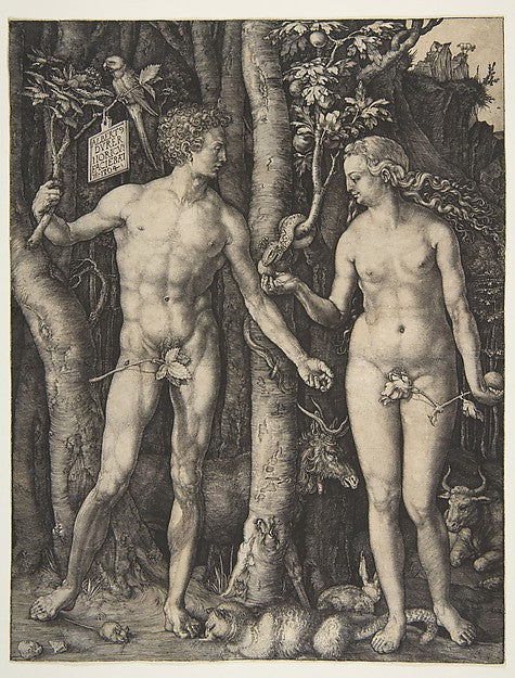 Adam and Eve 1504-Albrecht Dürer, Poster Print Wall Art