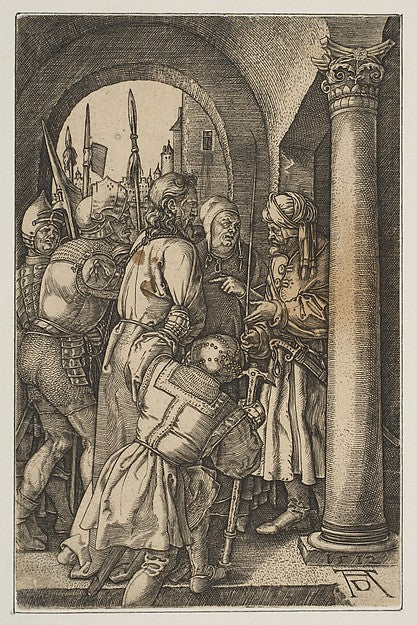 Christ before Pilate from the Passion n.d.-Albrecht Dürer ,16x12"(A3)Poster