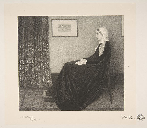 Arrangement in Grey and Black: Portrait of the Artist's Mother,16x12"(A3)Poster