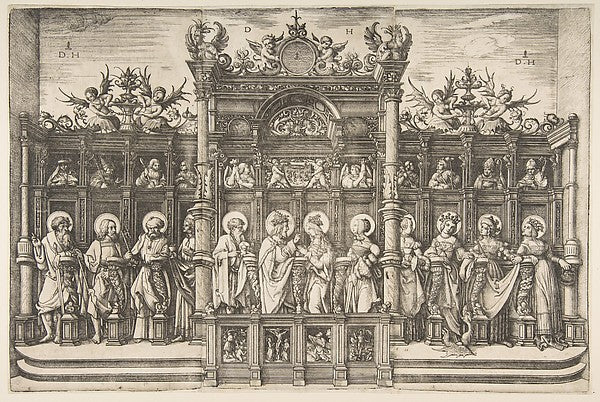 Large Choirstall with Christ Blessing the Virgin c1518–20-Dani, Poster Print Wall Art