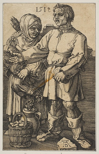 The Peasant Couple at Market n.d.-After Albrecht Dürer , Poster Print