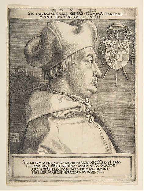 Cardinal Albrecht of Brandenburg n.d.-Albrecht Dürer , Poster Print