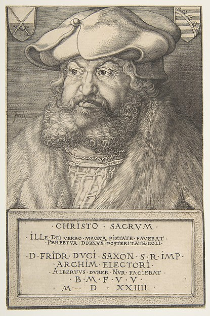 Frederick the Wise Elector of Saxony 1524-Albrecht Dürer , Poster Print