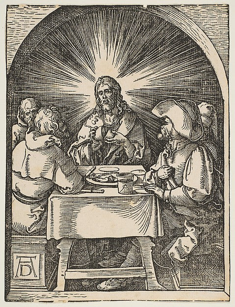 Christ in Emmaus from The Small Passion c1510-Albrecht Dürer , Poster Print