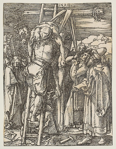The Descent from the Cross from The Small Passion c1509-Albre, Poster Print