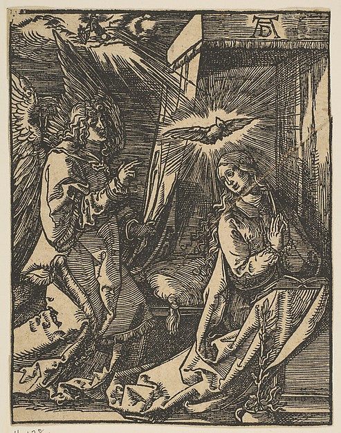 The Annunciation from the Small Passion copy n.d.-After Albr, Poster Print