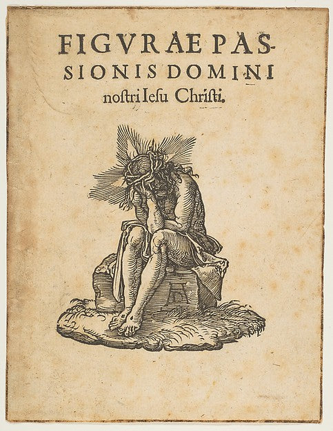 The Man of Sorrows Seated title page of The Small Passion n., Poster Print