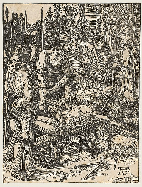 Christ Nailed to the Cross from The Small Passion c1509-Albre,16x12"(A3)Poster