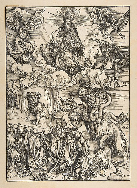 The Beast with Two Horns Like a Lamb from The Apocalypse Lat, Poster Print Wall Art