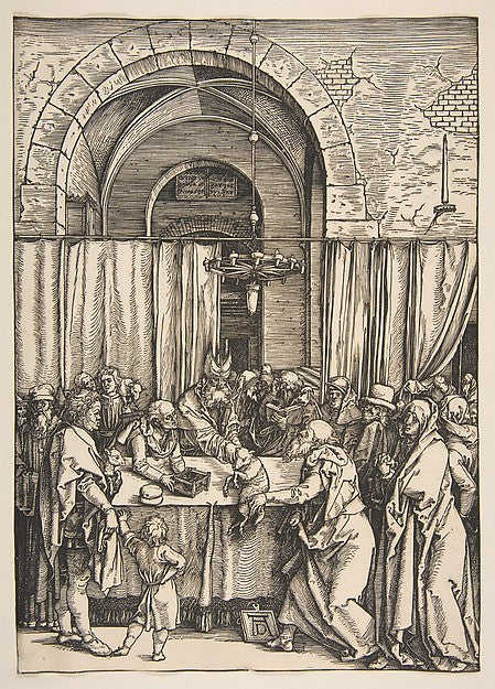 The Rejection of Joachim's Offering from The Life of the Virg, Poster Print Wall Art