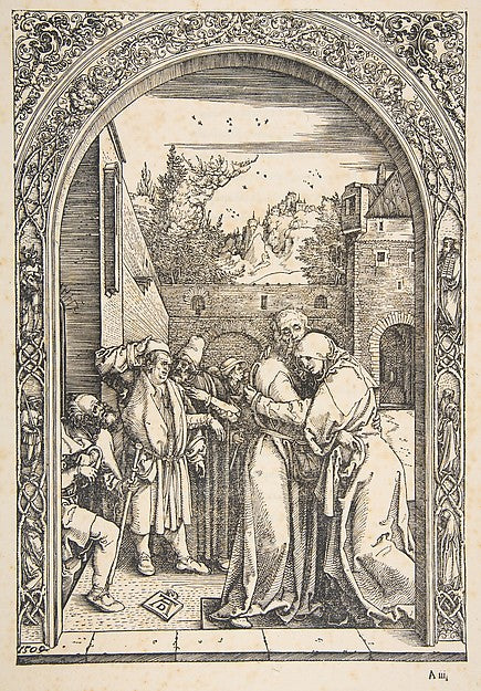 Joachim and Anna at the Golden Gate from The Life of the Virg, Poster Print